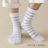 Chaussettes Rayées Duveteuses