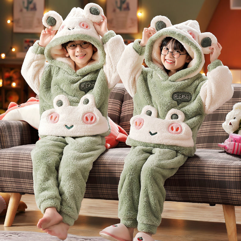 Pyjama polaire adorable à capuche d'animaux pour enfants • Enfant World