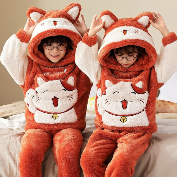 Pyjama Onesie Polaire Jelli Fish Pour Enfants - Motif Chat/chien/pingouin, Taille XL 14-16 Ans