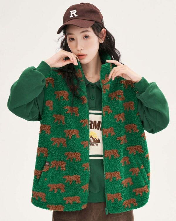Gilet Peluche Femme