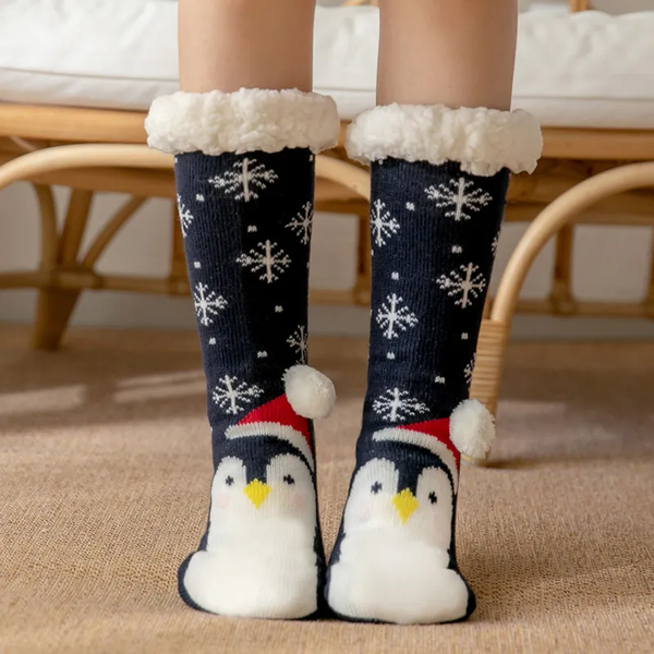 TAGVO 5 Paires Chaussettes Hiver Moelleuses Polaire - Chaussettes Chaudes Femme Et Fille