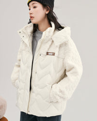 Manteau Hiver Pilou Pilou Femme Blanc