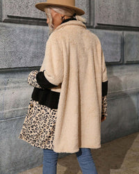 Veste Hiver Polaire Fille Bébé Enfant - Manteau Léopard Coupe-Vent à Capuche Chaud Et Doux