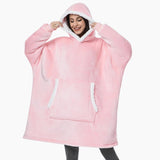 Poncho Plaid Pelucheux Rose