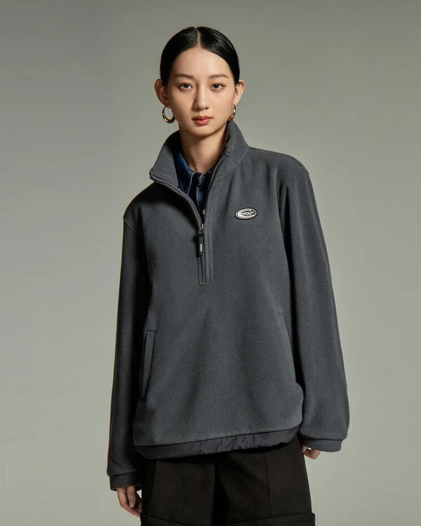 Pull Polaire Femme Col Montant