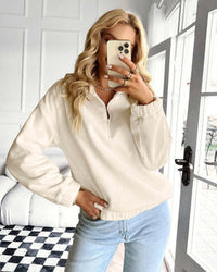 Pull Sherpa Blanc