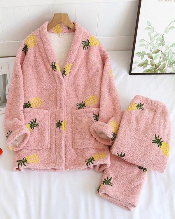 Pyjama Éponge Motif Ananas