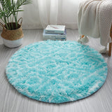 Tapis Rond Doux Motif Géométrique