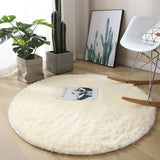 Tapis Rond Matière Pelucheuse