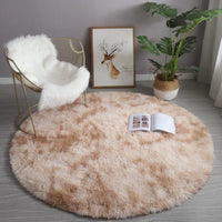 Tapis Rond Matière Pelucheuse