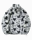 Veste Sherpa Motif Cœur