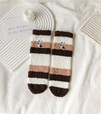 Chaussettes Polaires Marron et Blanc